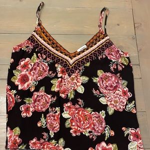 NWOT Floral Spaghetti Strap Tank Top